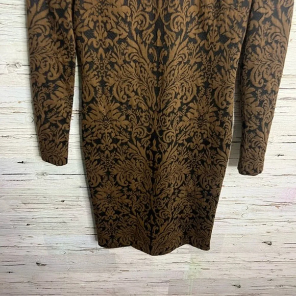 Vince Camuto brown black long sleeve dress size 2 sweater - Picture 2 of 7